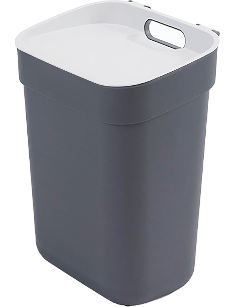 Curver Keter Pattumiera Raccolta Differenziata Ready To Collect 10L – Plastica Riciclata, Con Supporto A Parete, Grigio, Per Cucina E Bagno