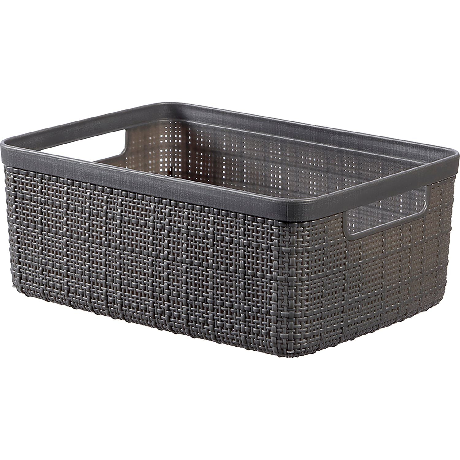 CURVER - Cestino rettangolare Jute Antracite S 5 litri - h11x20x27 cm