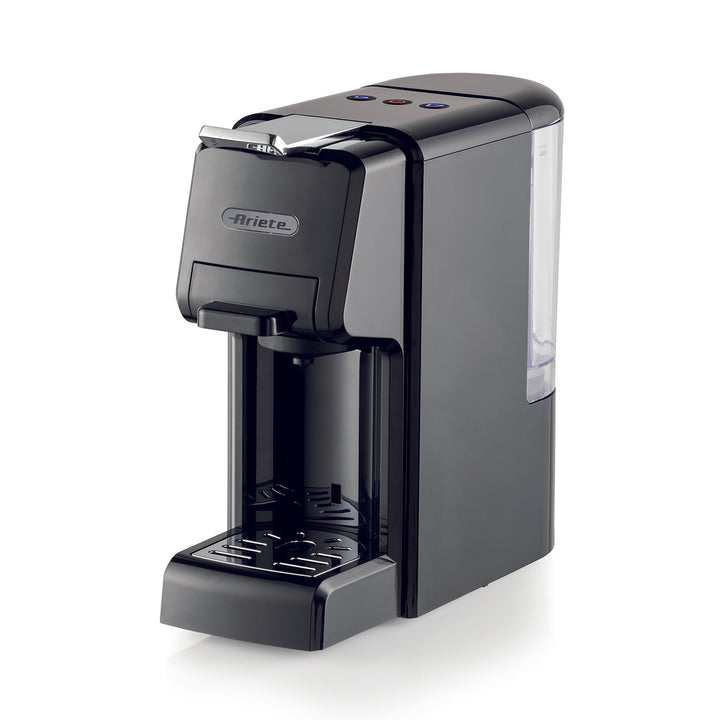 ARIETE - Macchina da caffè Espresso Nera 4 in 1 1350 Watt - Compatibile con capsule Nespresso, Dolcegusto, cialde ESE e caffè macinato