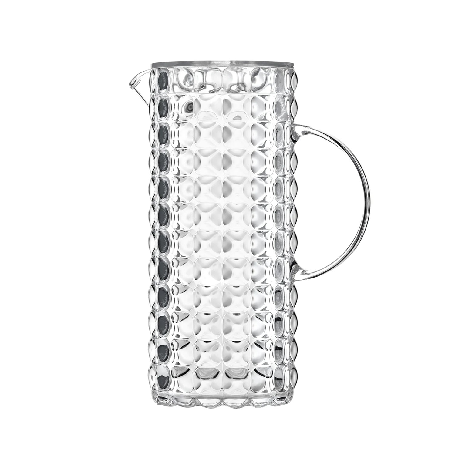 GUZZINI - Caraffa con Coperchio Trasparente Linea Tiffany 1750 cc - h25,5x11,5x18,5 cm