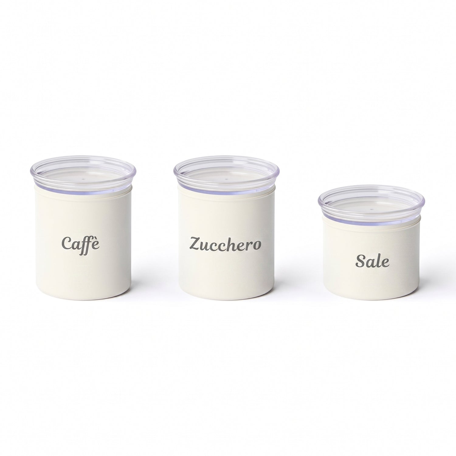 GUZZINI - Set 3 Barattoli Ermetici Impilabili Chef Line