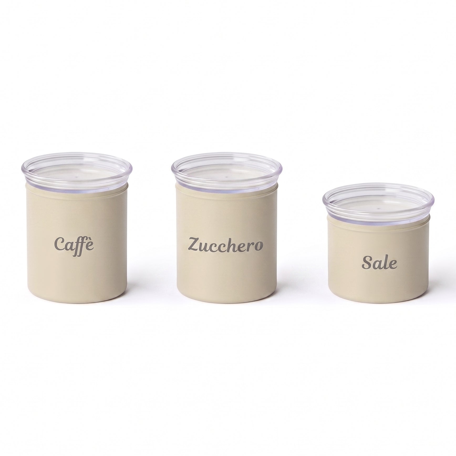 GUZZINI - Set 3 Barattoli Ermetici Impilabili Chef Line