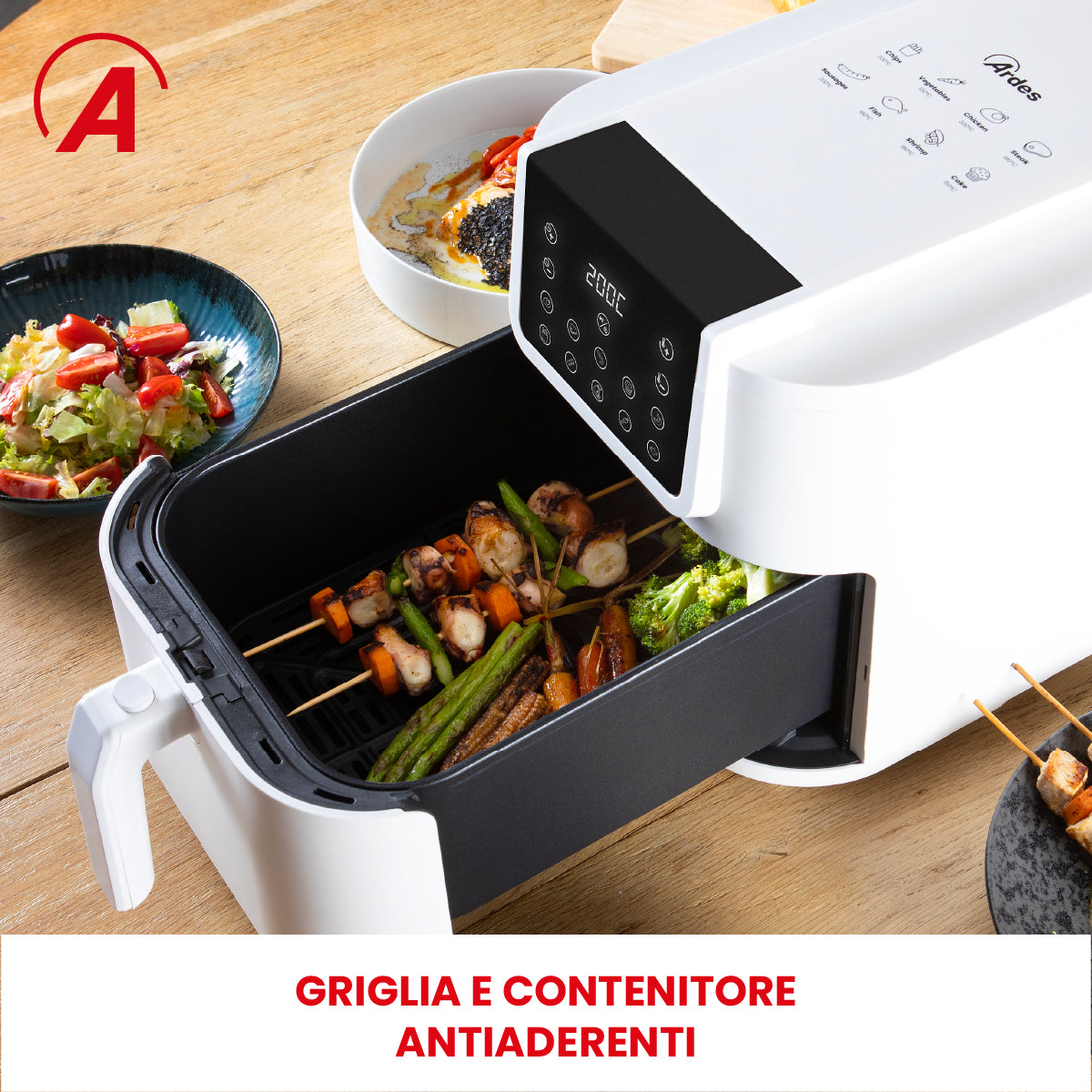 ARDES - Friggitrice ad aria Friggisana Infinity 8 litri 1700 Watt