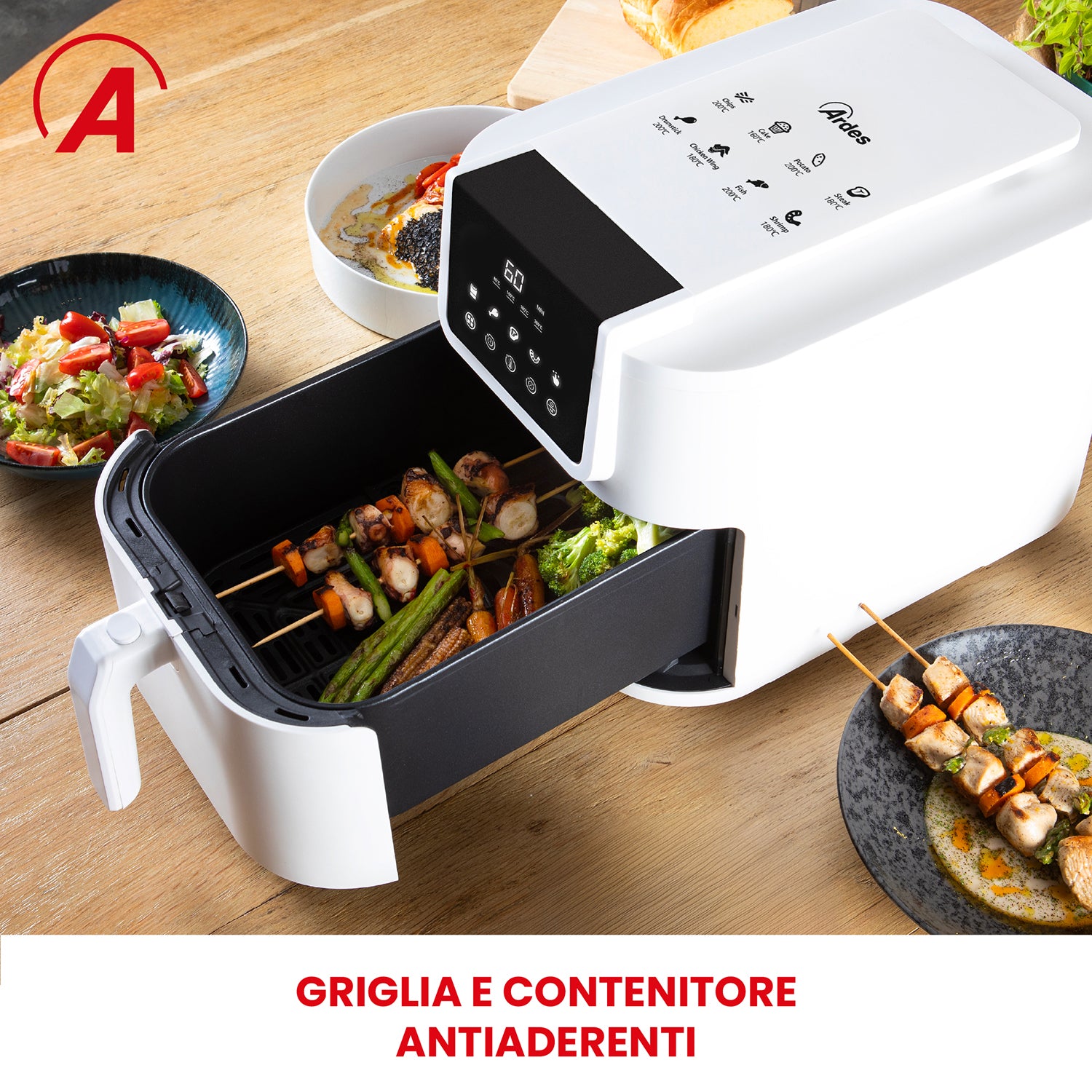 ARDES - Friggitrice ad aria Friggisana Infinity 5 litri 1500 Watt