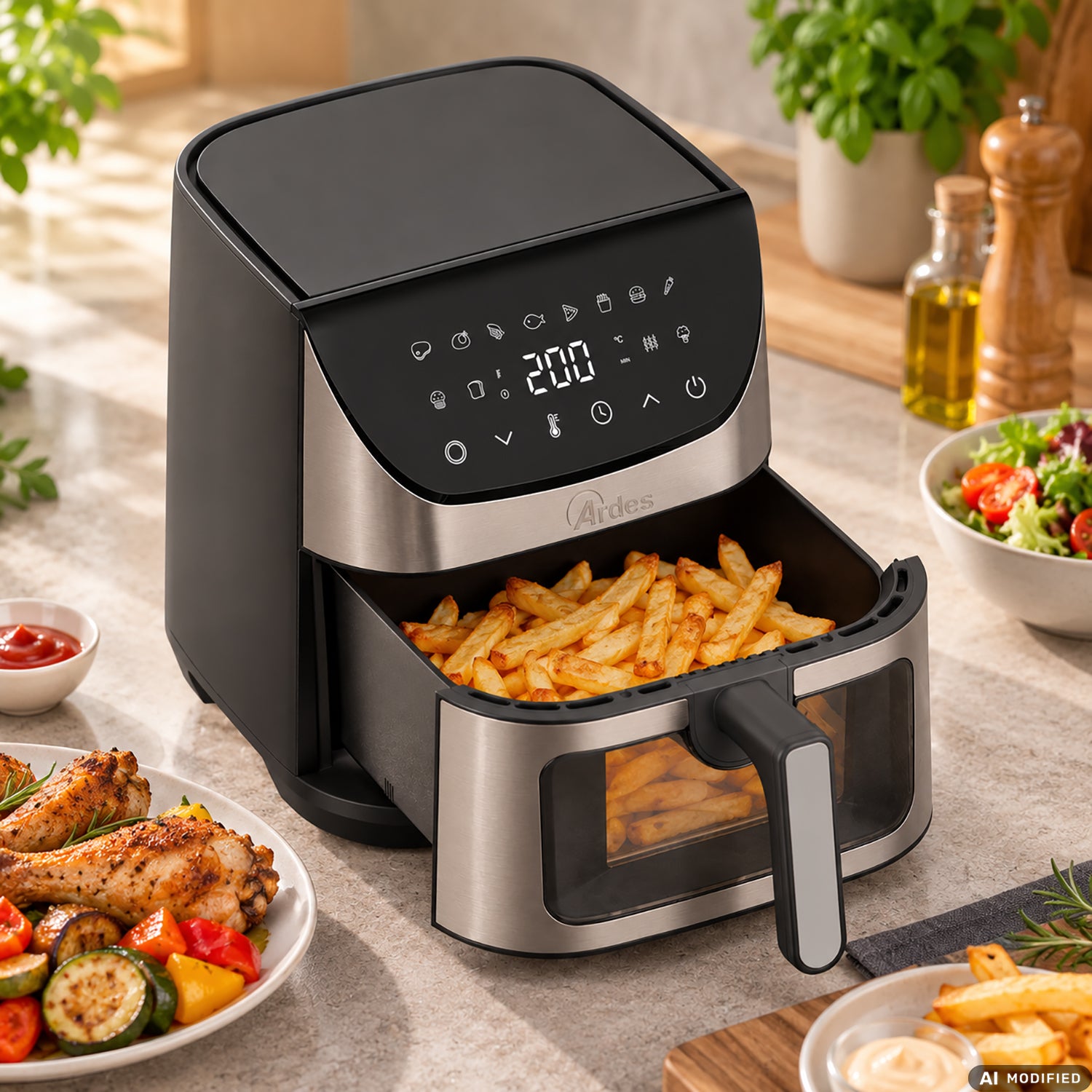 ARDES - Friggitrice ad Aria Digitale Delicia 8 Litri 1700 Watt