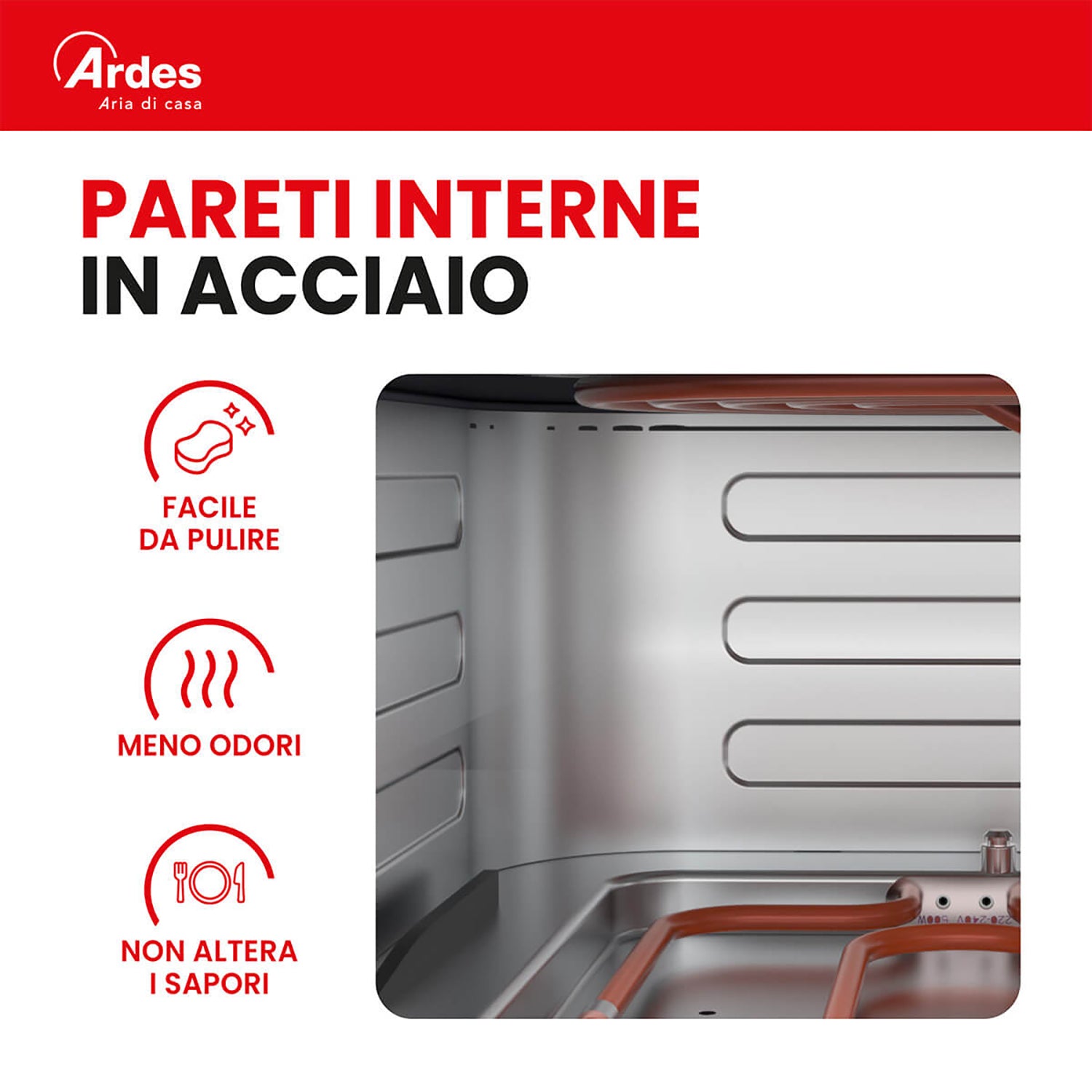 ARDES - Friggitrice ad Aria Digitale Delicia 8 Litri 1700 Watt