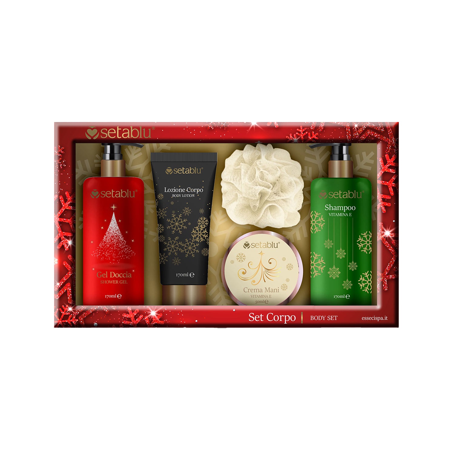 SETABLU - Set Regalo con Accessori Bagno 5 pezzi