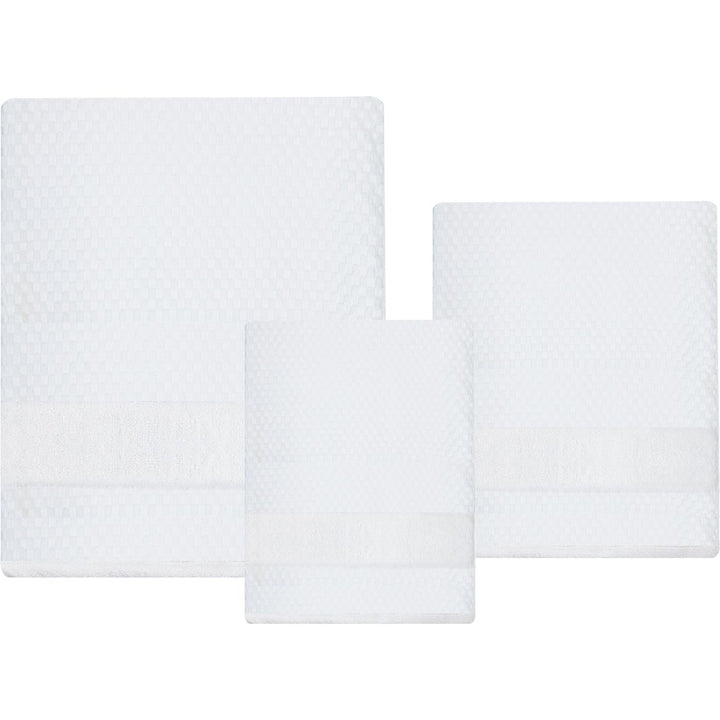 PREZIOSA - Asciugamani Hotellerie in cotone bianco - set 3 pezzi