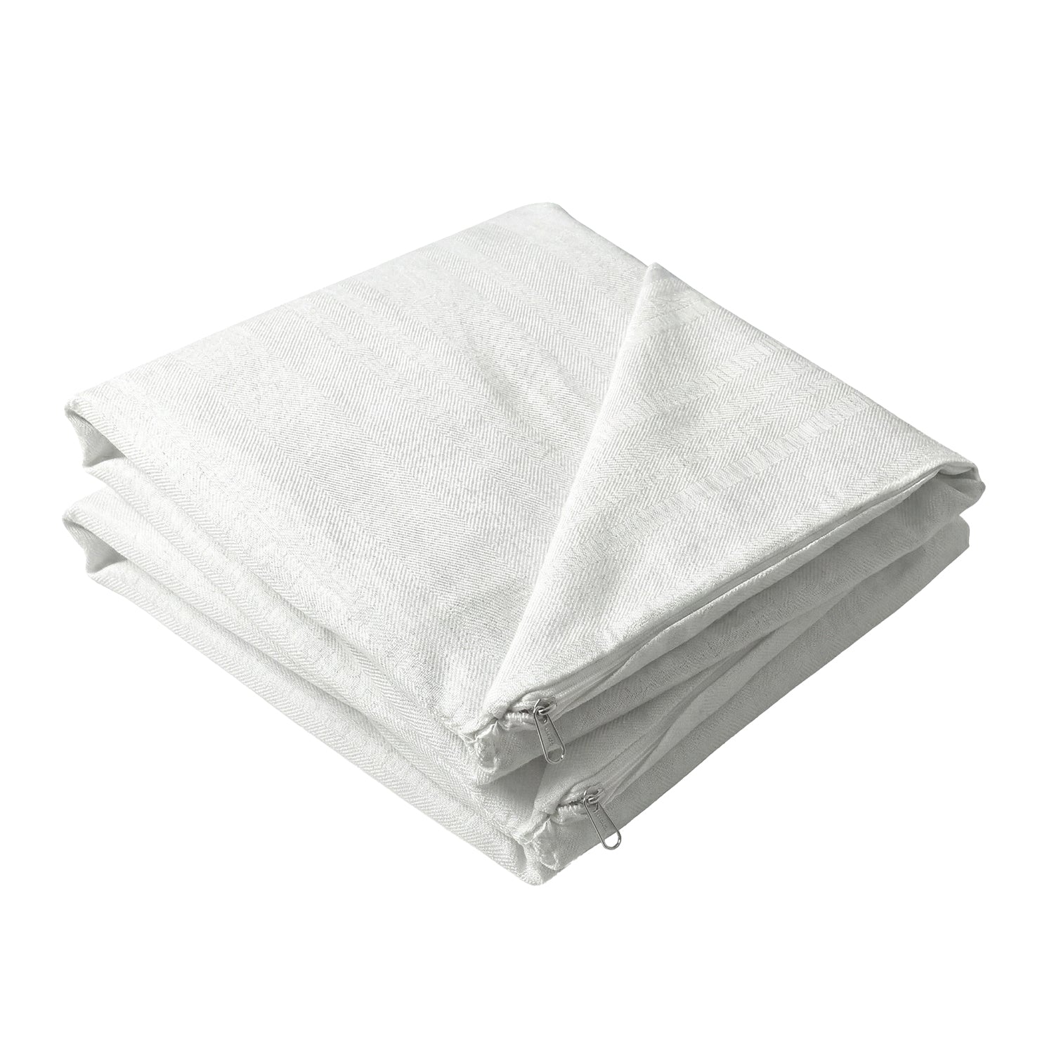 PREZIOSA - Coppia Federe Letto Fasciato Sommaruga in Cotone con Zip 50x80 cm