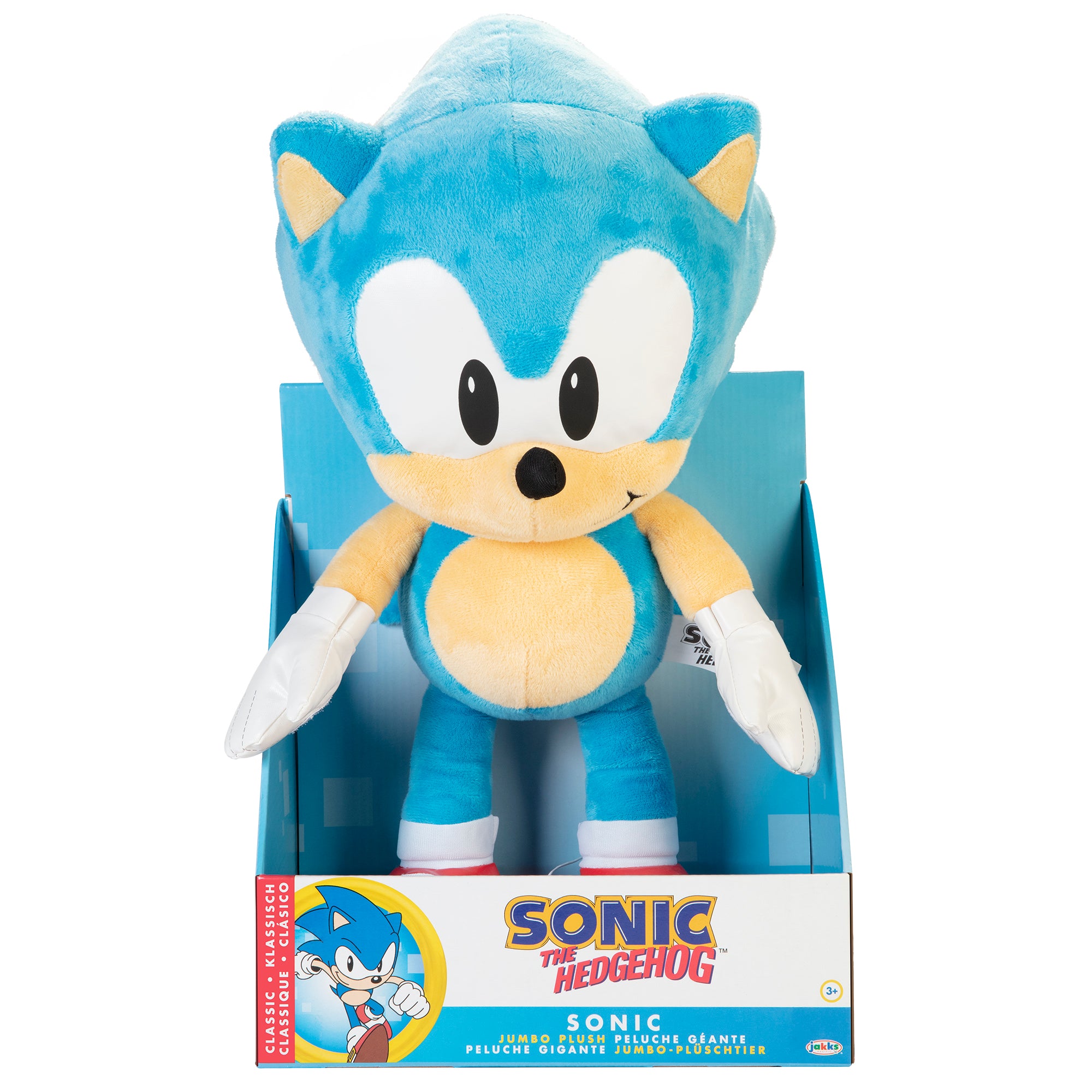 JAKKS - Peluche Sonic The Hedgehog Classic 50 cm - Morbido e Ufficiale SEGA™
