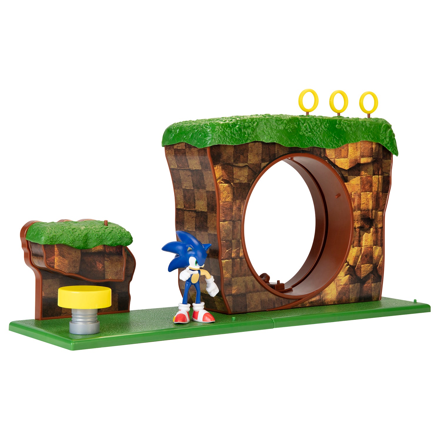 JAKKS - Sonic the Hedgehog Green Hill Zone Playset con Action Figure 6 cm 3+Anni