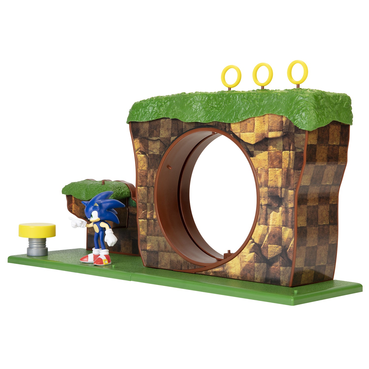 JAKKS - Sonic the Hedgehog Green Hill Zone Playset con Action Figure 6 cm 3+Anni