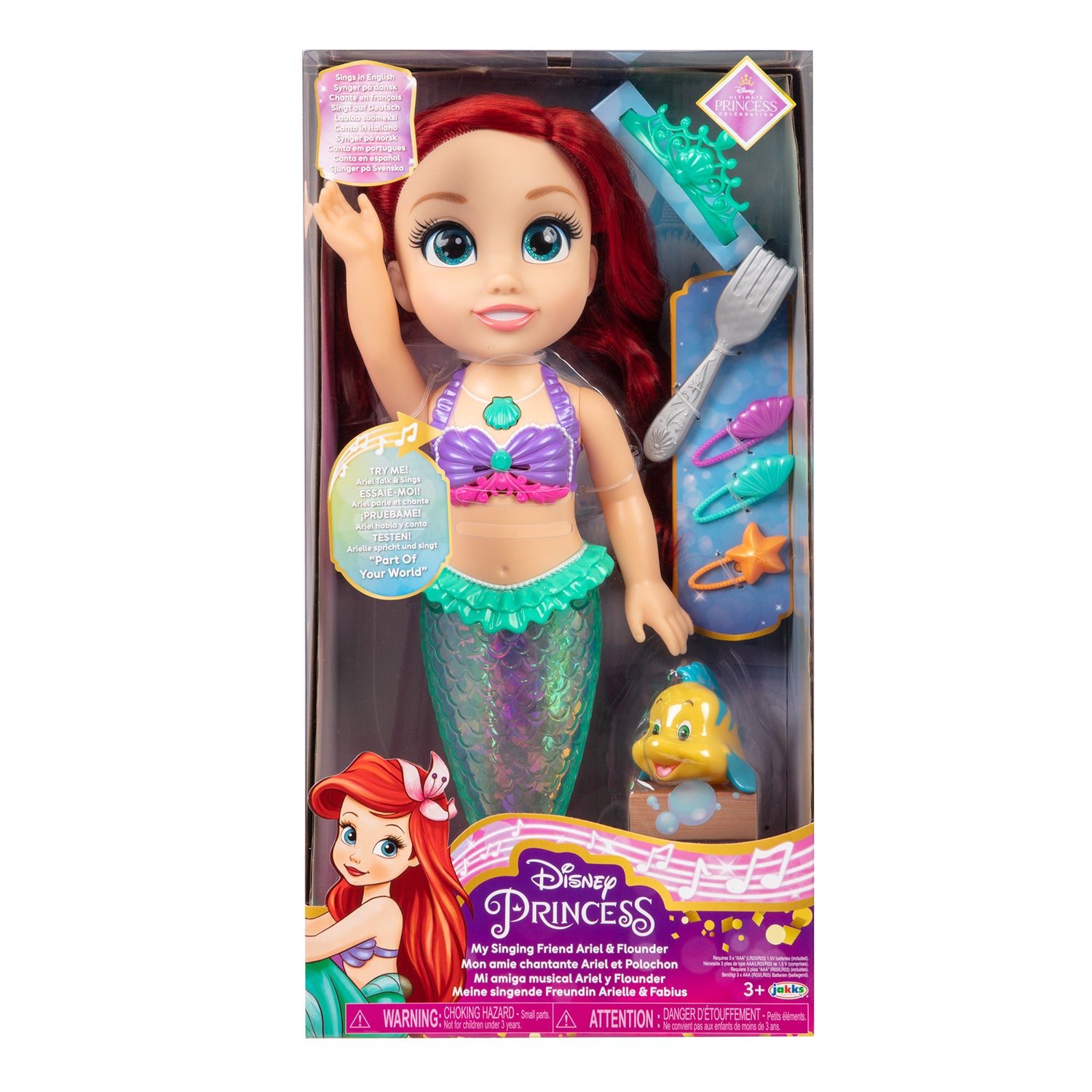 JAKKS - Disney Princess Ariel Musica e Suoni h38 cm