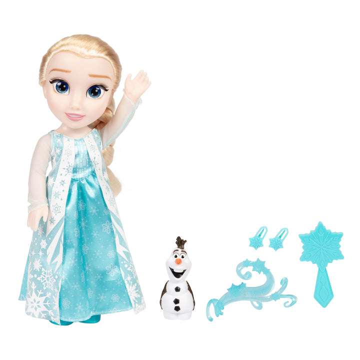 JAKKS - Disney Frozen Bambola Elsa La mia amica cantante Elsa & Olaf h38 cm