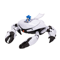 JAKKS - Sonic The Hedgehog 3 Crab mech Battle Playset con Personaggio incluso