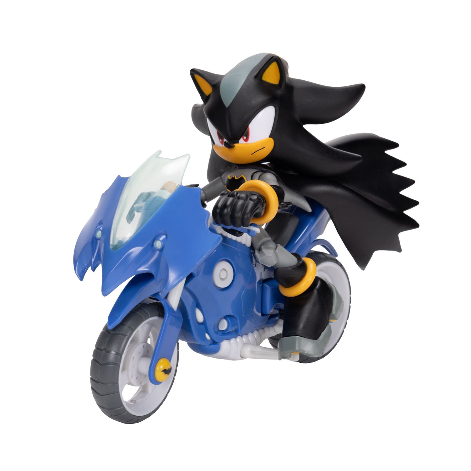 JAKKS - DC x Sonic Shadow Batman con Batcycle e Action Figure Articolata 22 Punti 3+ Anni