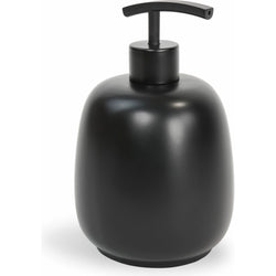 METAFORM - Dispenser sapone Afra Nero Opaco - h16,5 x diametro 10,5 cm