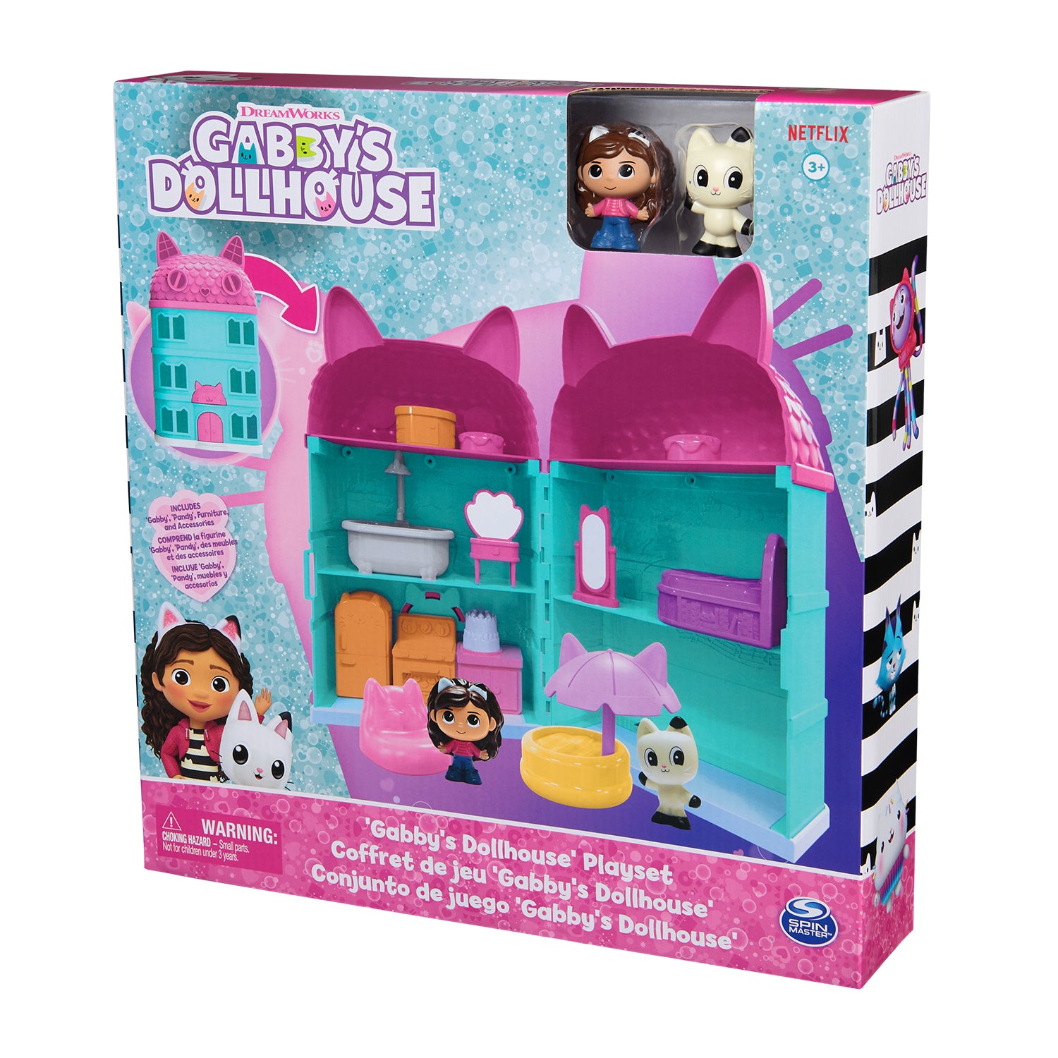 SPIN MASTER - Gabby’s Dollhouse Playset Casa delle Bambole con Gabby, Pandy e Accessori 3+ Anni