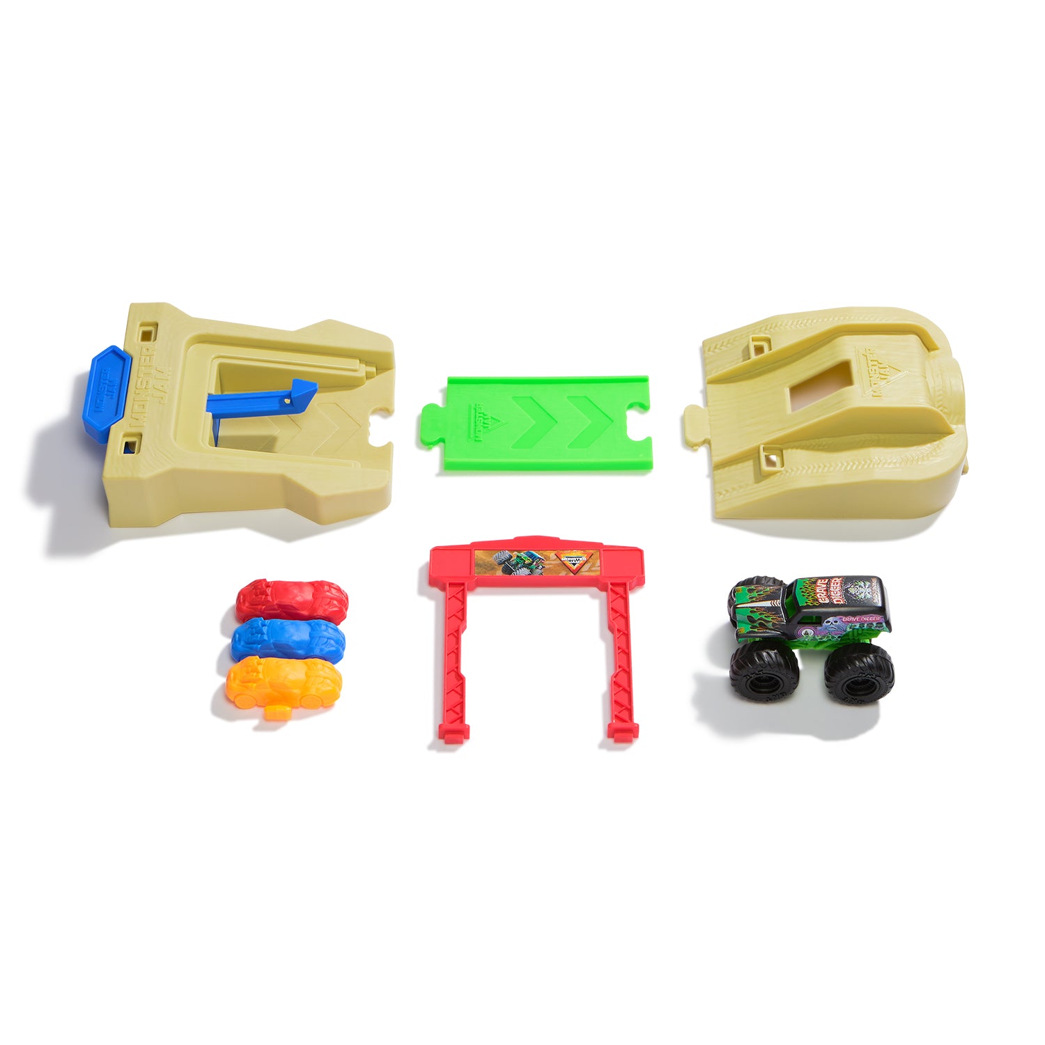 SPIN MASTER - Monster Jam Stunt Playset con Monster Truck 1:72