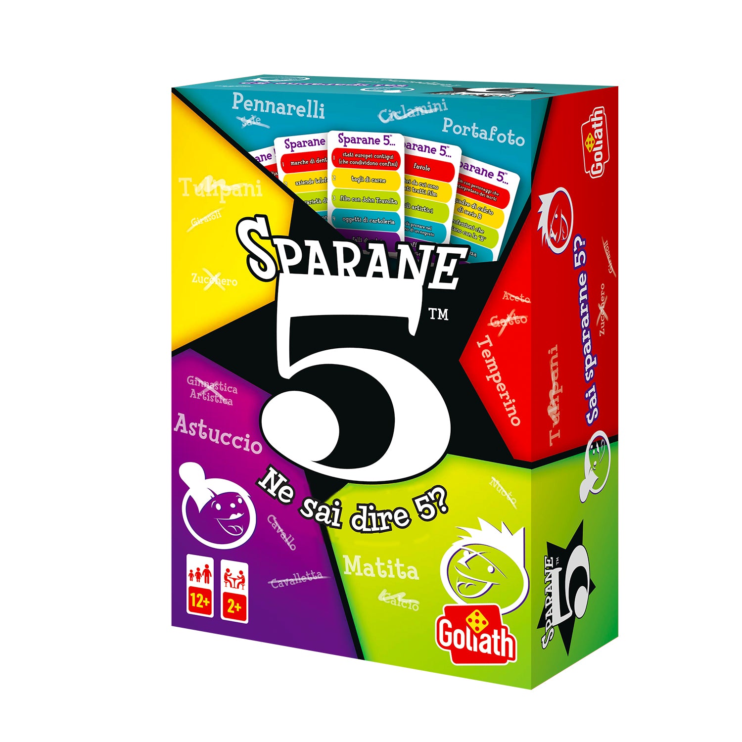 GOLIATH - Sparane 5 Gioco da Tavolo di Parole e Velocità con 800 Sfide 12+ Anni