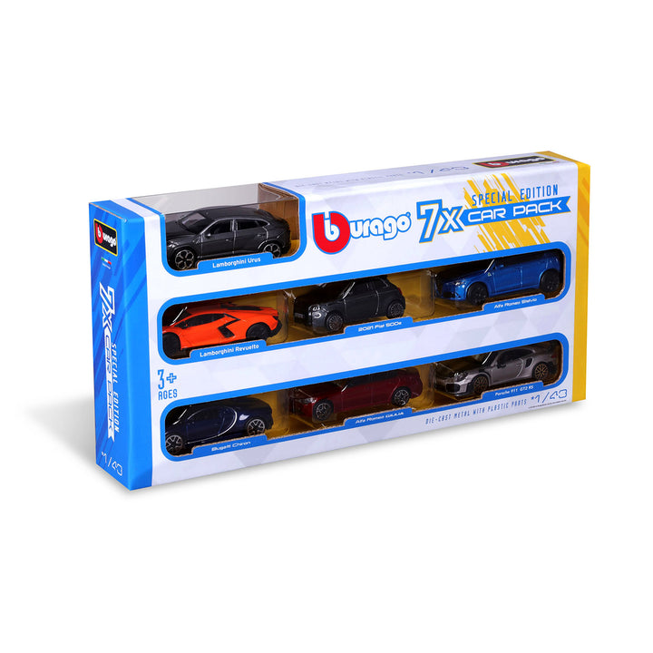 BBURAGO - Bburago Street Fire Pack con 7 auto Scala 1:43