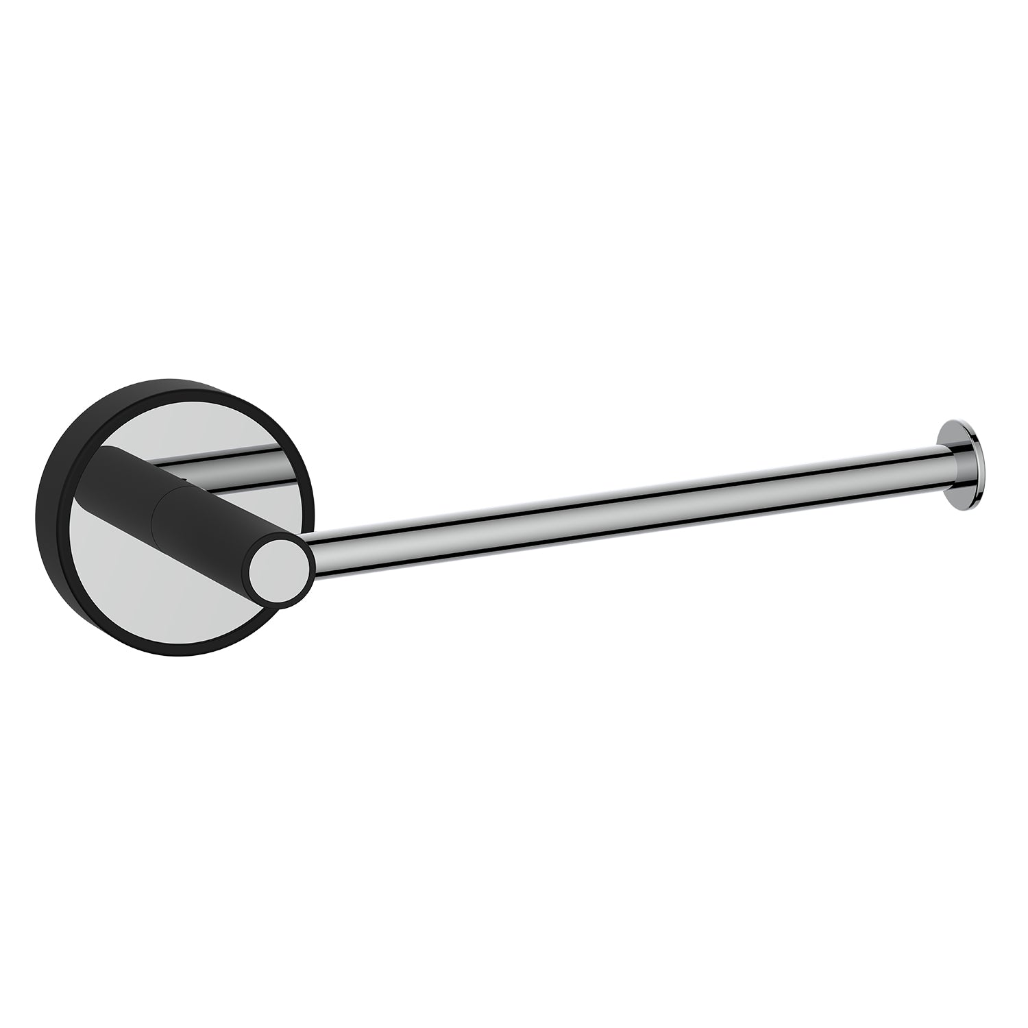 IDRO-BRIC - Porta Rotolo in Acciaio e ABS nero Linea Fusion