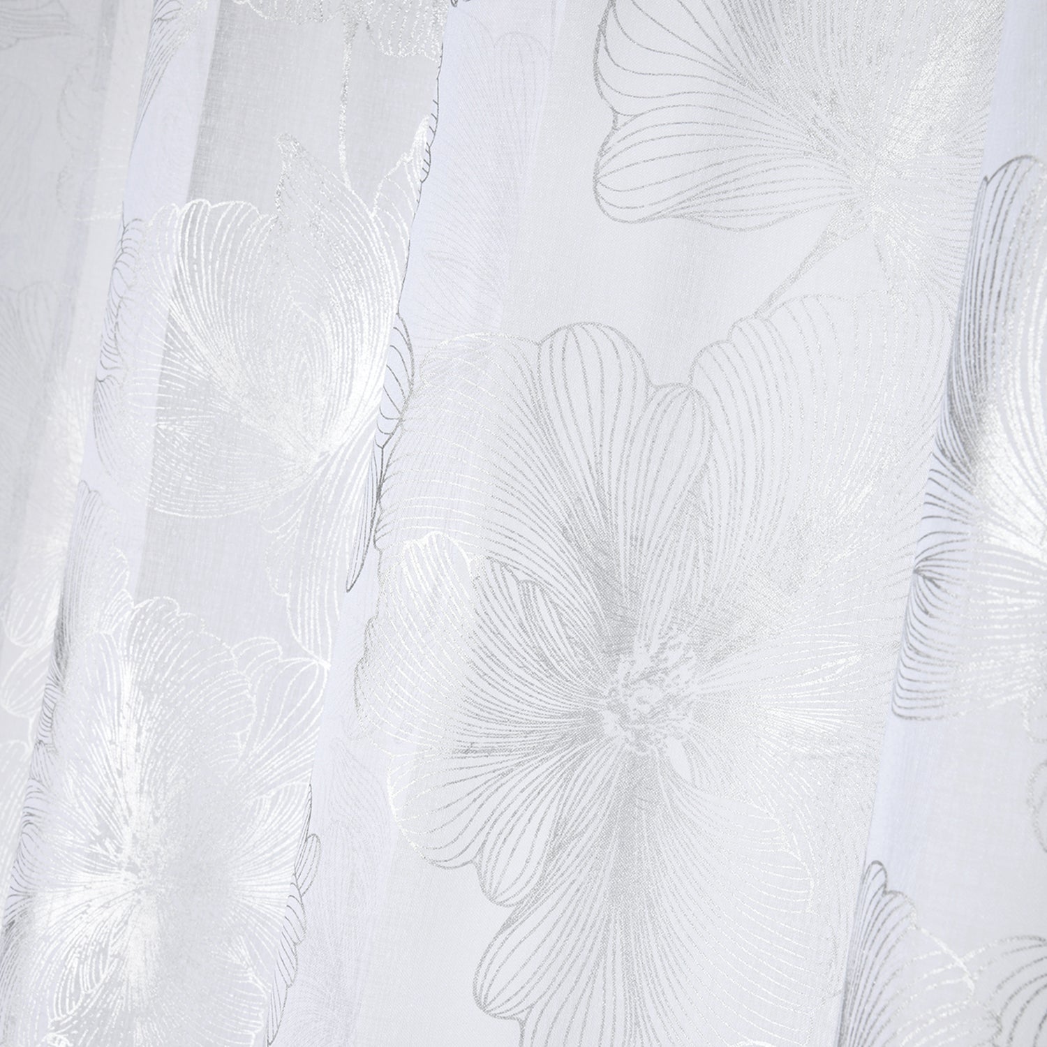 STOF - Tenda Leonce con motivo floreale argento h260x140 cm