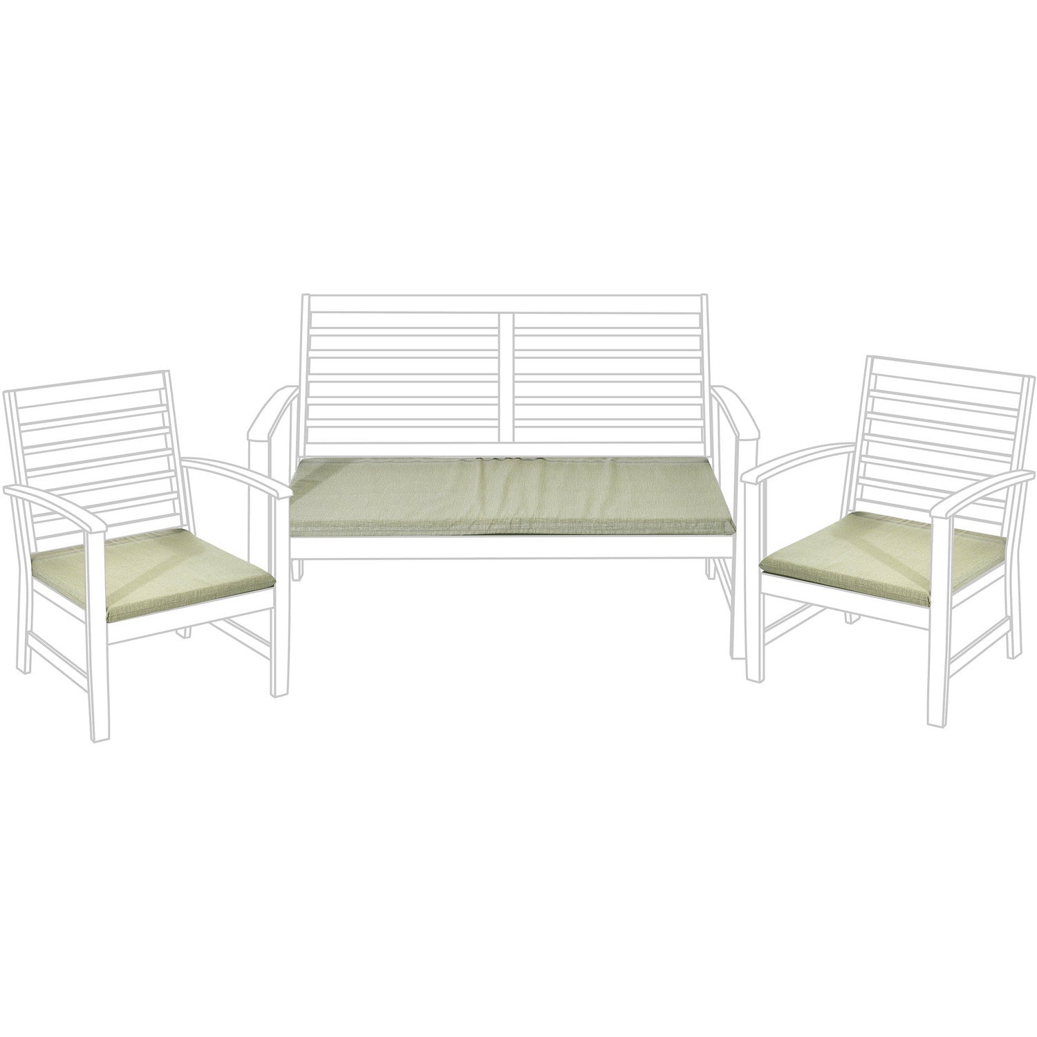 ETNA TESSILE - Tris Cuscini salotto sfoderabile sabbia