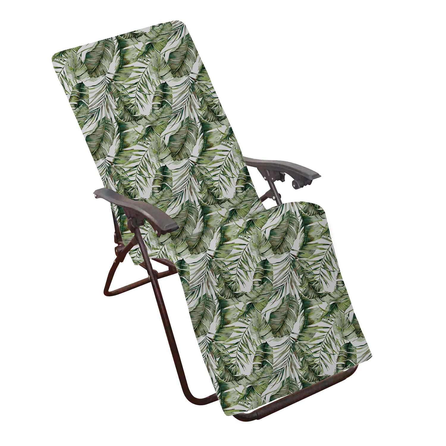 GEMITEX - Cuscino Sdraio con prolunga Decoro Foglie 165x48 cm