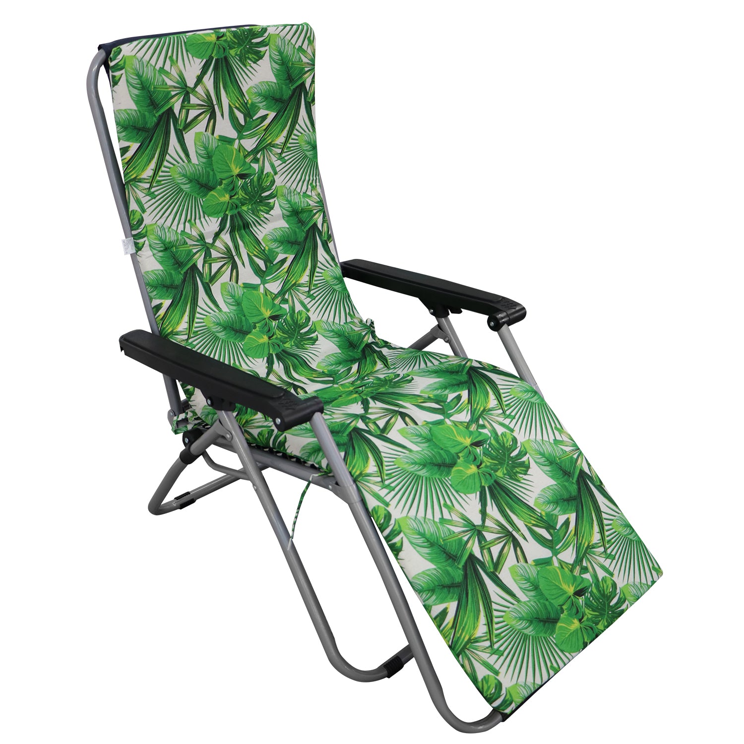 ETNA TESSILE - Cuscino Sdraio con prolunga Decoro Foglie 170x48 cm