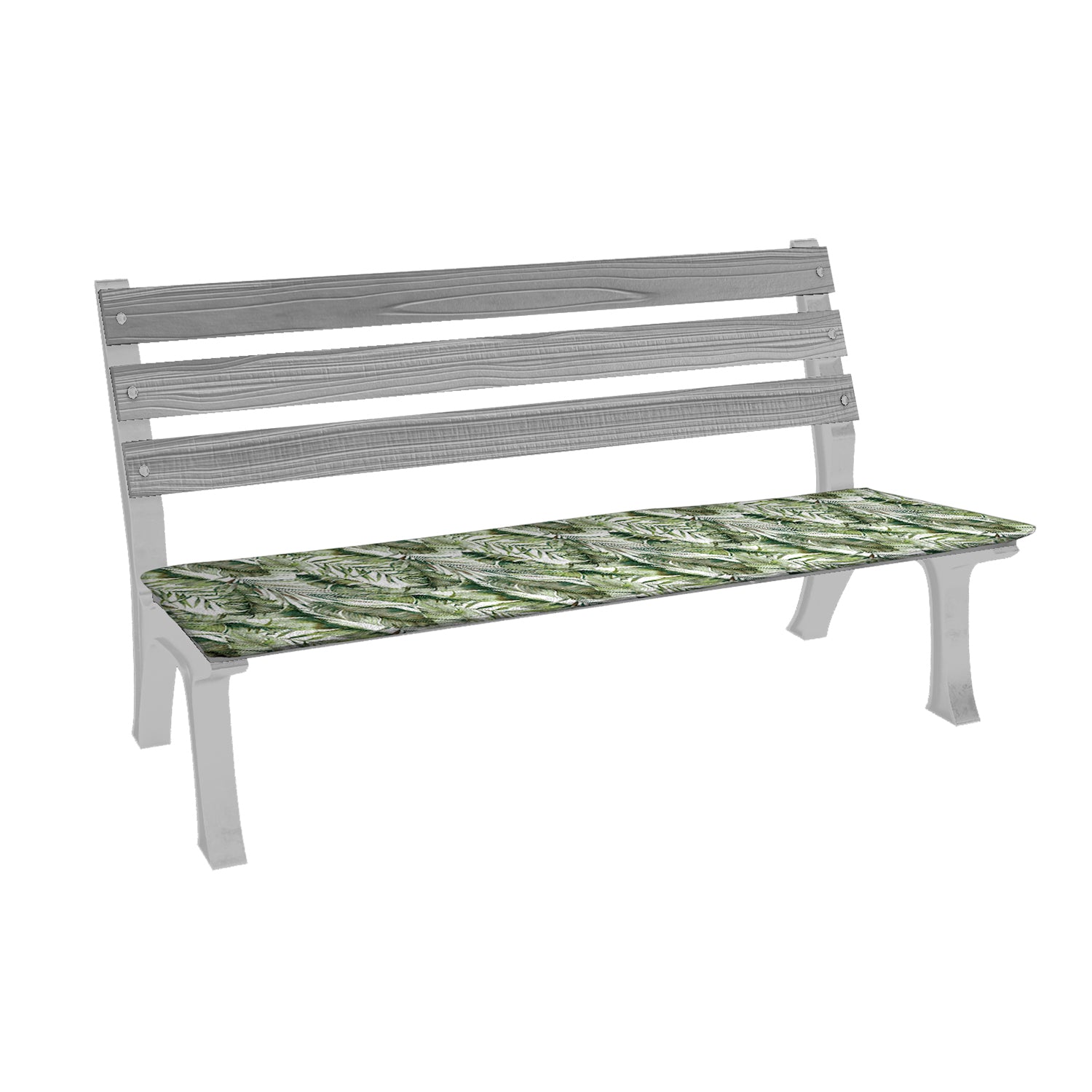 GEMITEX - Cuscino per panca monoblocco Decoro Foglie 120x40 cm