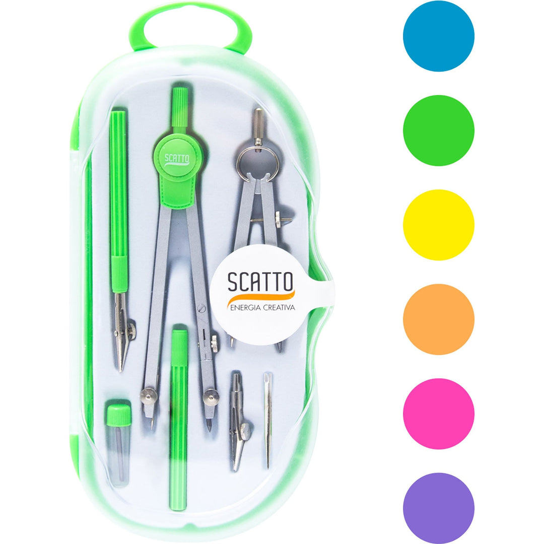 Scatto 107 Compasso a 7 componenti colori assortiti