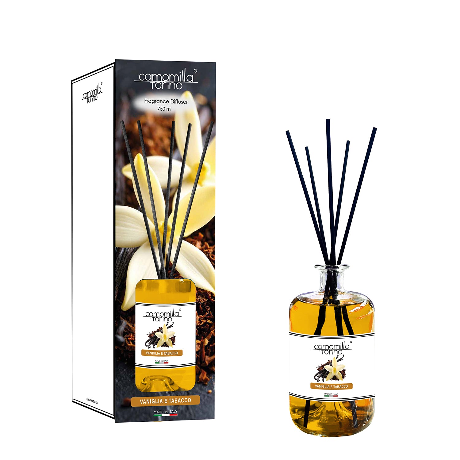 CAMOMILLA TORINO - Diffusore di Fragranza Ambiente Vaniglia & Tabacco 750 ml