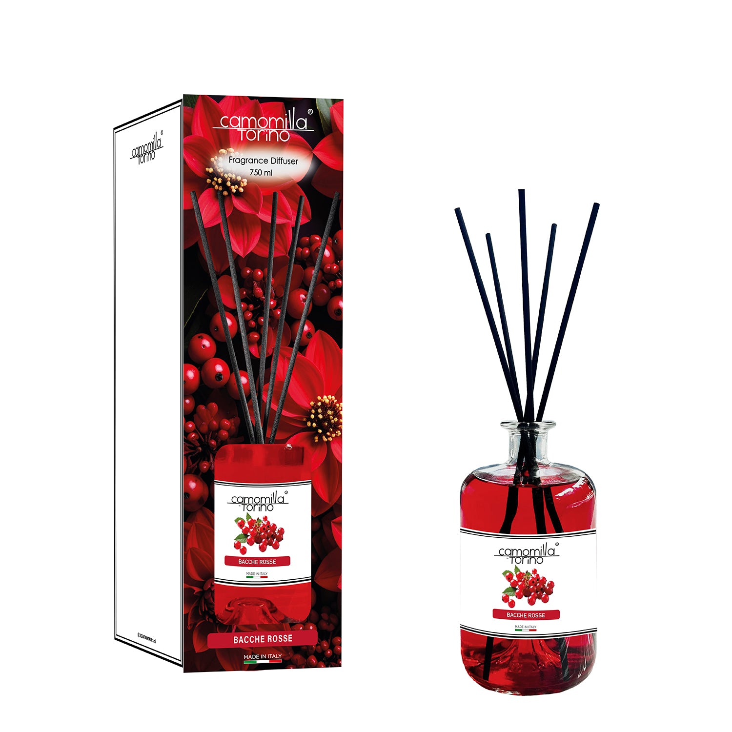 CAMOMILLA TORINO - Diffusore di Fragranza Ambiente Bacche Rosse 750 ml