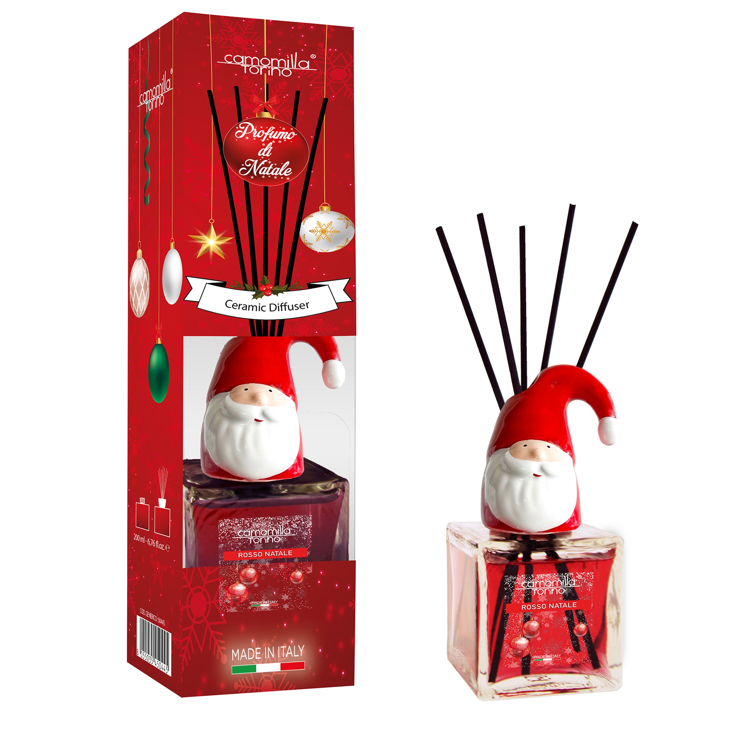 CAMOMILLA TORINO - Diffusore di Fragranza per ambiente natalizio 200 ml Rosso Natale