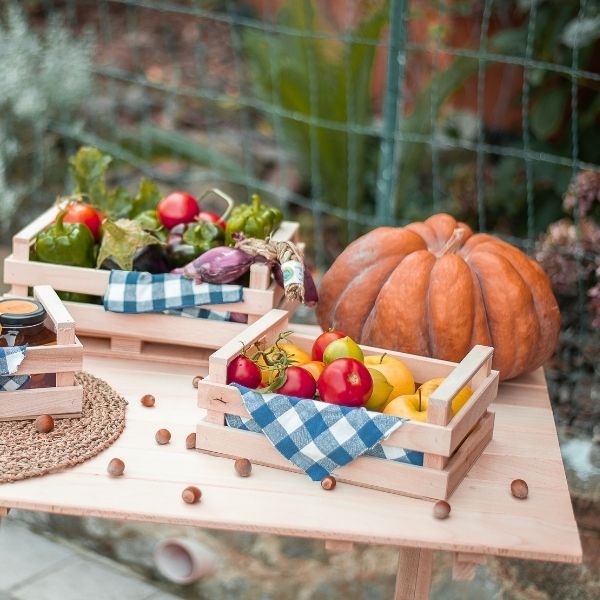 MOTTINOX - Tavolo Pieghevole in Legno di Faggio Linea MottiWood 80x60 cm