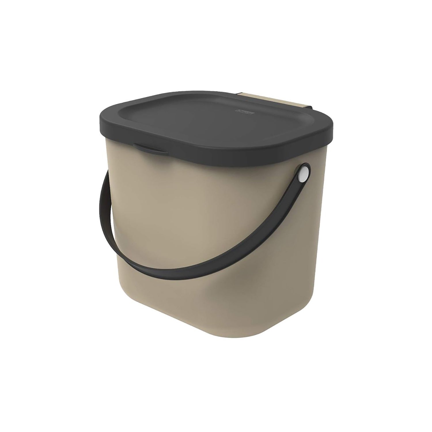 ROTHO - Pattumiera Albula Cappuccino 6 litri - h20,8x23,5x20 cm