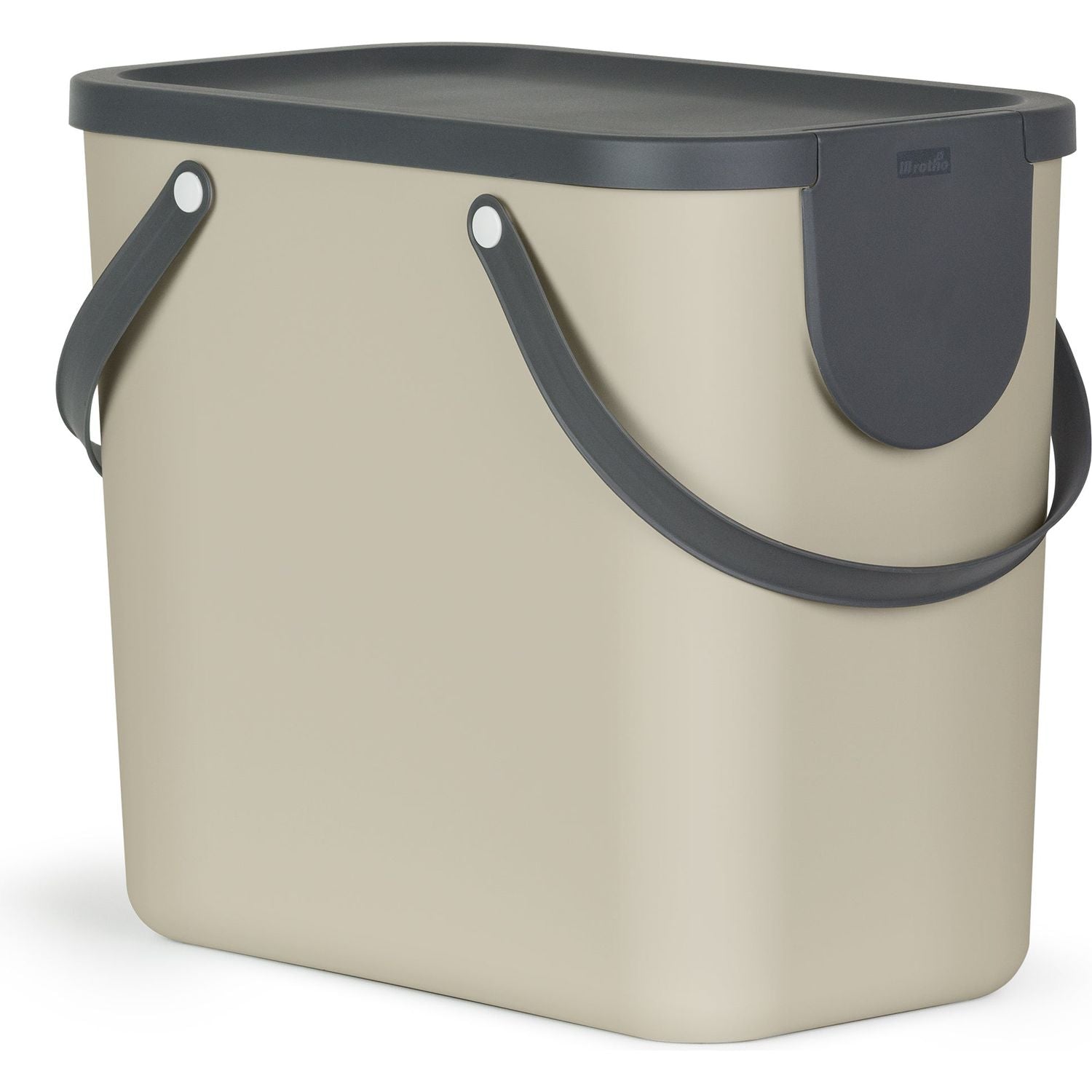 ROTHO - Pattumiera Albula Cappuccino 25 litri - h34x40x23,5 cm