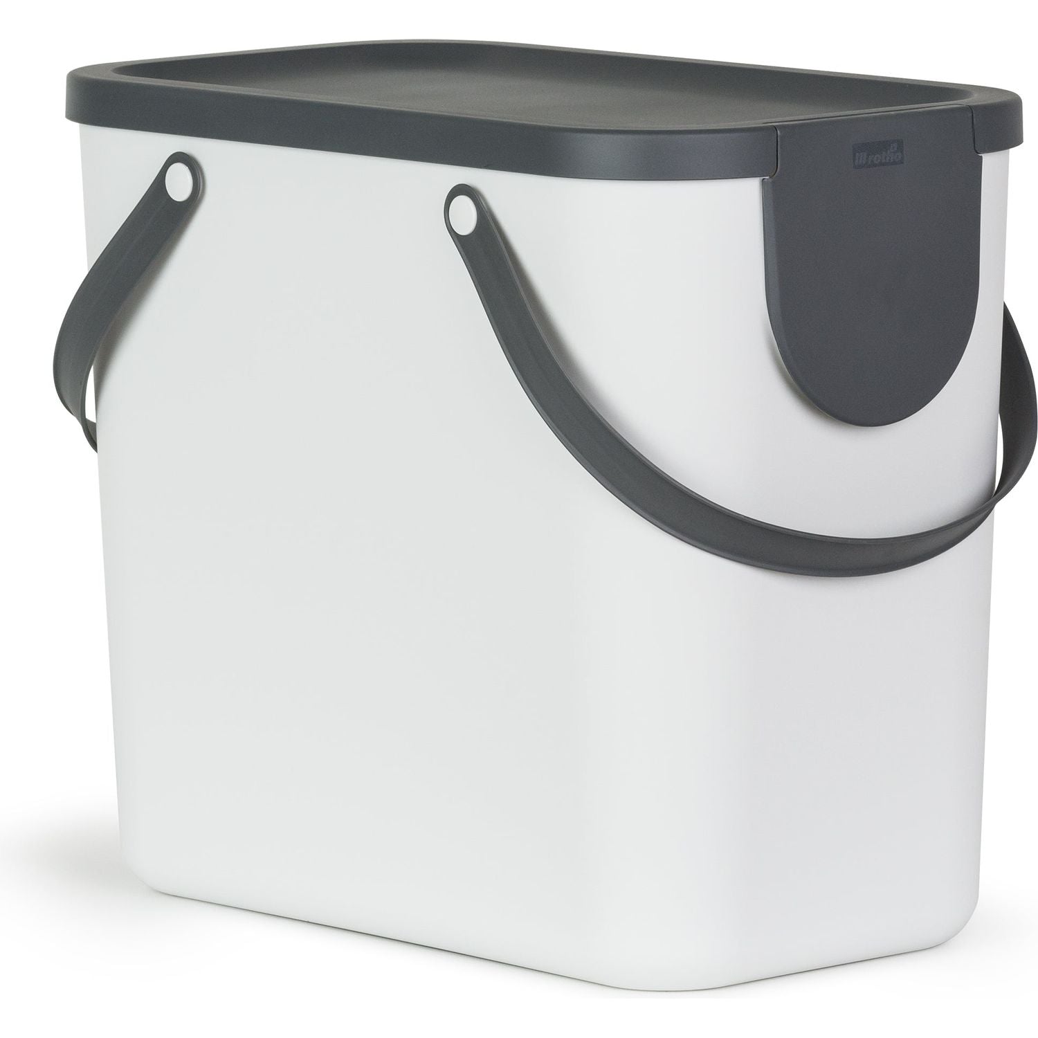 ROTHO - Pattumiera Albula Bianco 25 litri - h34x40x23,5 cm