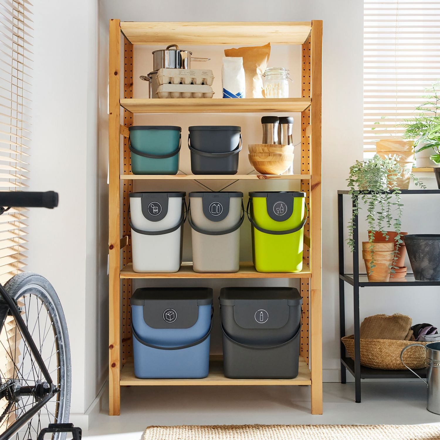 ROTHO - Pattumiera Albula Bianco 25 litri - h34x40x23,5 cm