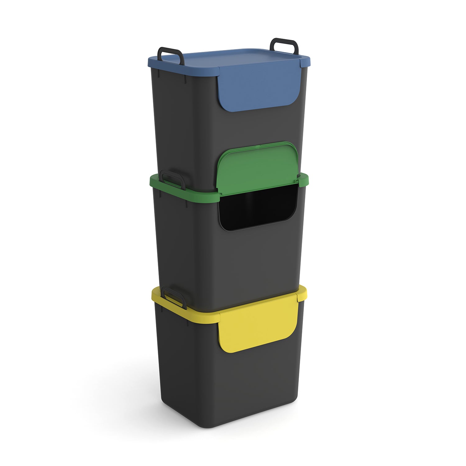 ROTHO - Set 3 Pattumiere per la Raccolta Differenziata Jive 30 litri