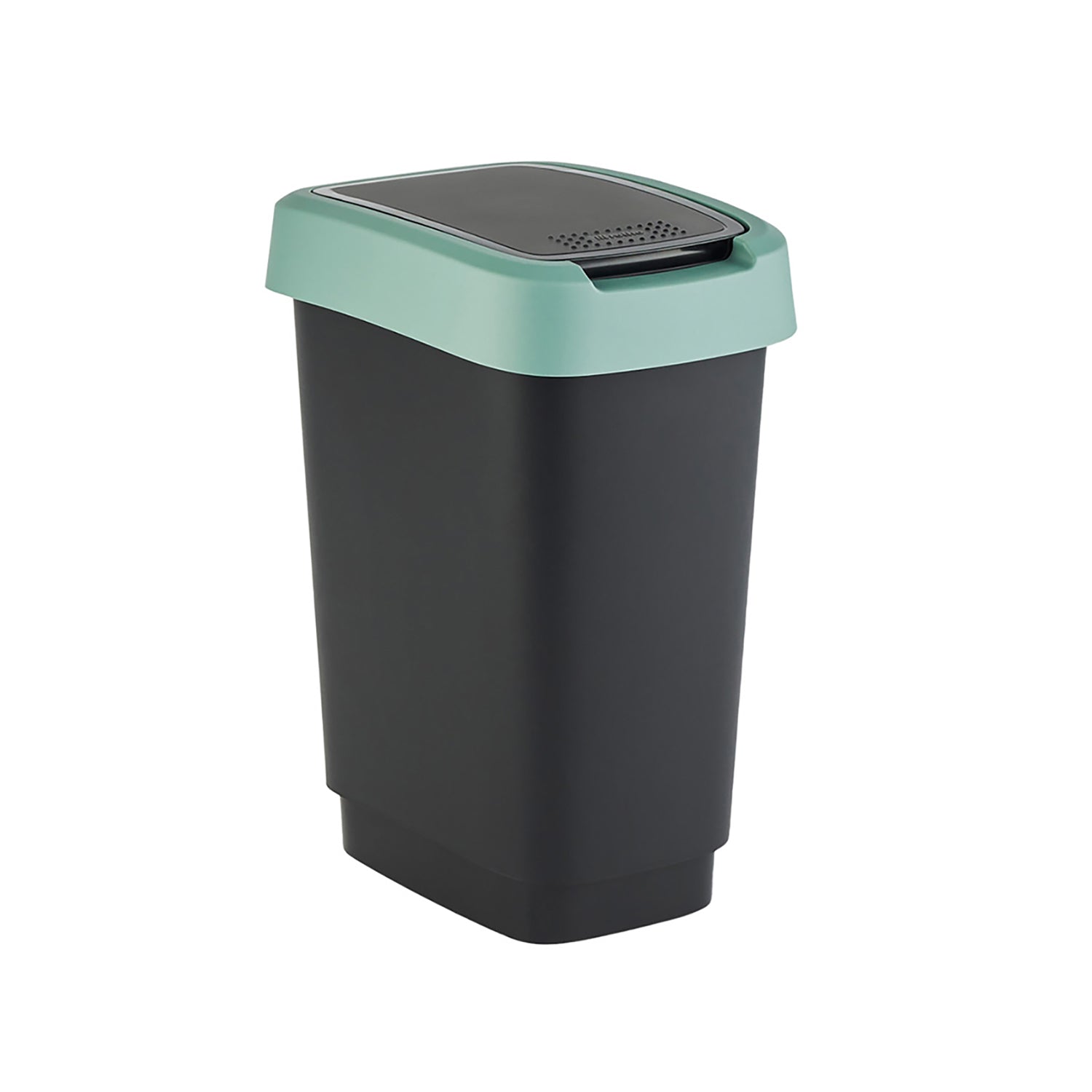 ROTHO  - Pattumiera per raccolta differenziata con coperchio basculante Twist Verde 10 Litri