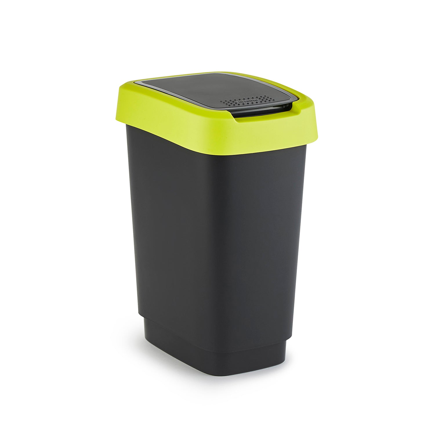 ROTHO  - Pattumiera per raccolta differenziata con coperchio basculante Twist Lime 10 Litri