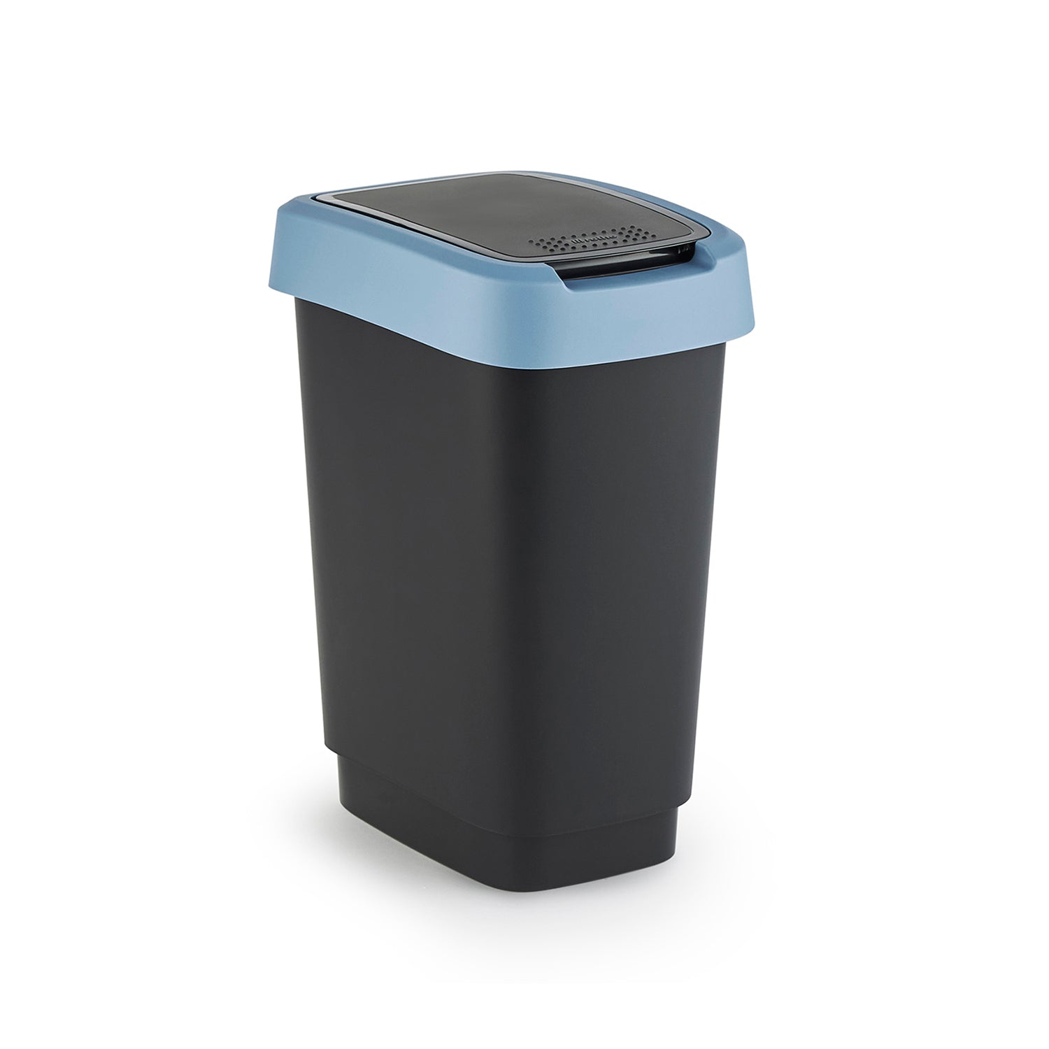 ROTHO  - Pattumiera per raccolta differenziata con coperchio basculante Twist Blu 10 Litri