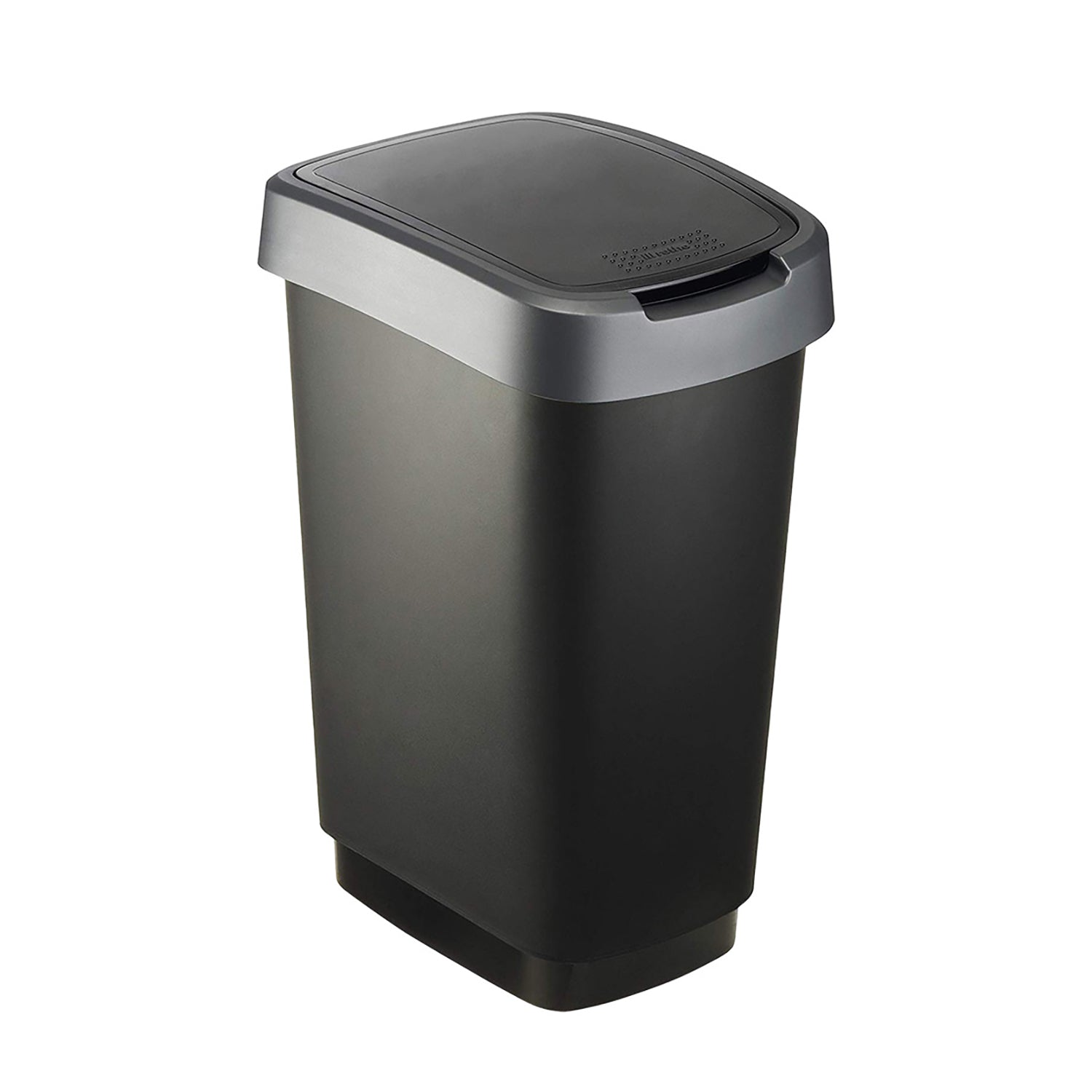ROTHO  - Pattumiera per raccolta differenziata con coperchio basculante Twist Argento 25 Litri