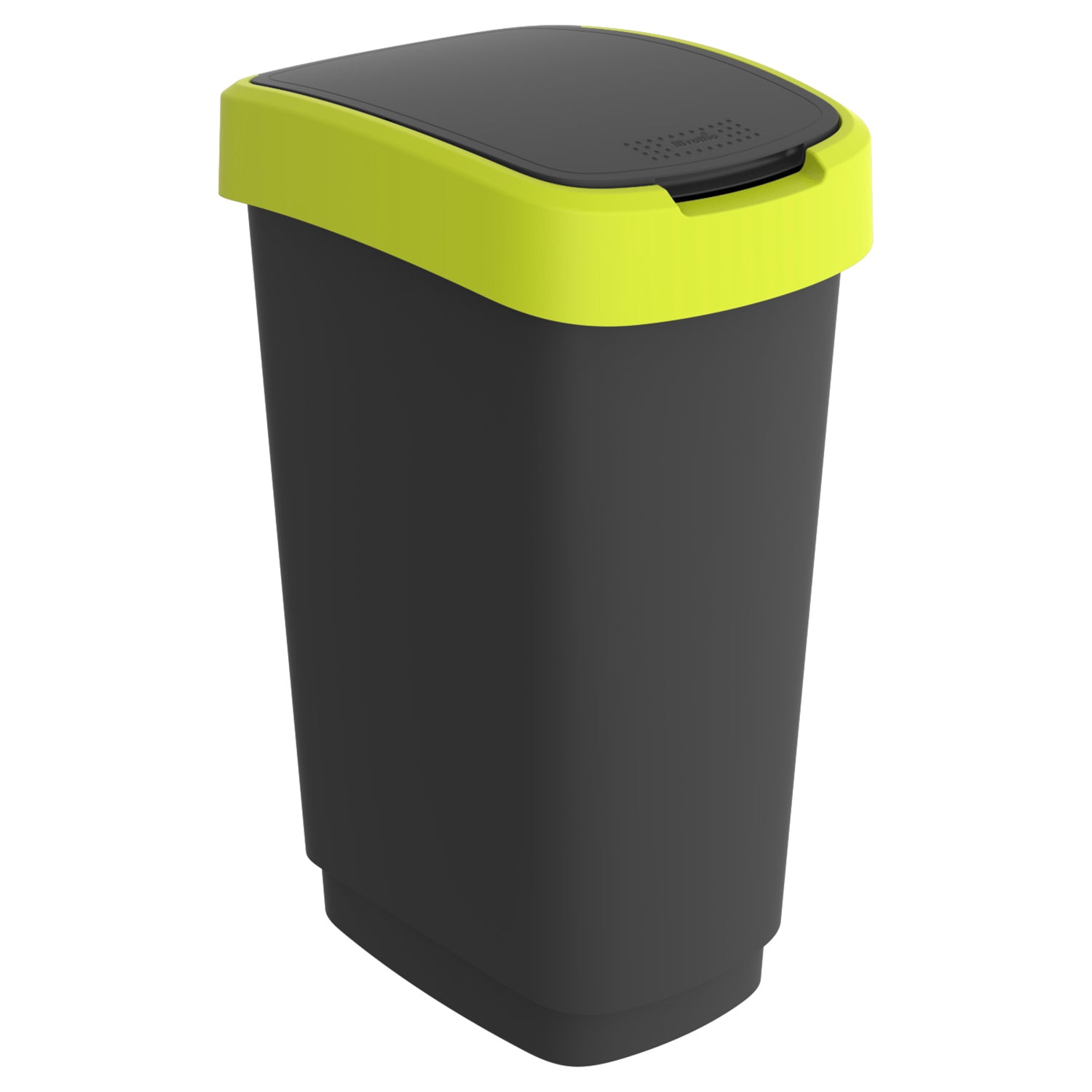 ROTHO  - Pattumiera per raccolta differenziata con coperchio basculante Twist Lime 50 Litri