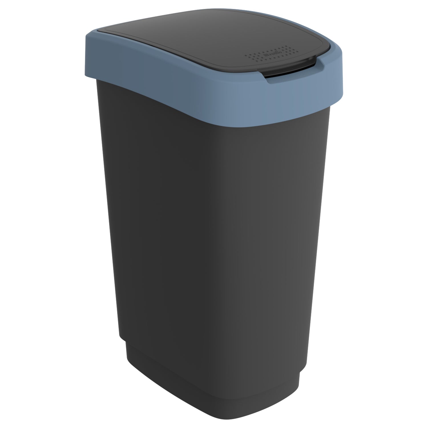 ROTHO  - Pattumiera per raccolta differenziata con coperchio basculante Twist Blu 50 Litri