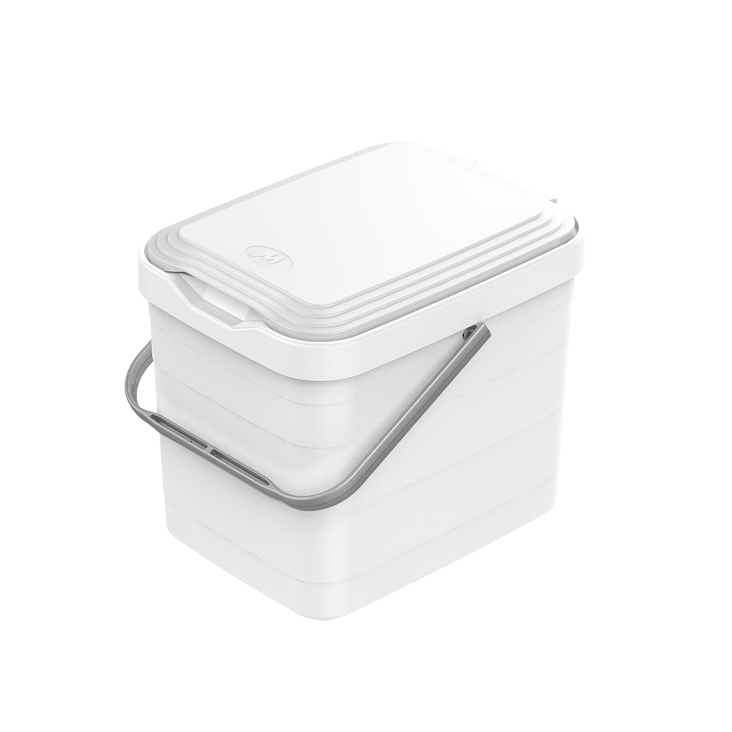 M-HOME - Pattumiera Raccolta Differenziata Wally bianco 8 Litri - h23x28x22 cm