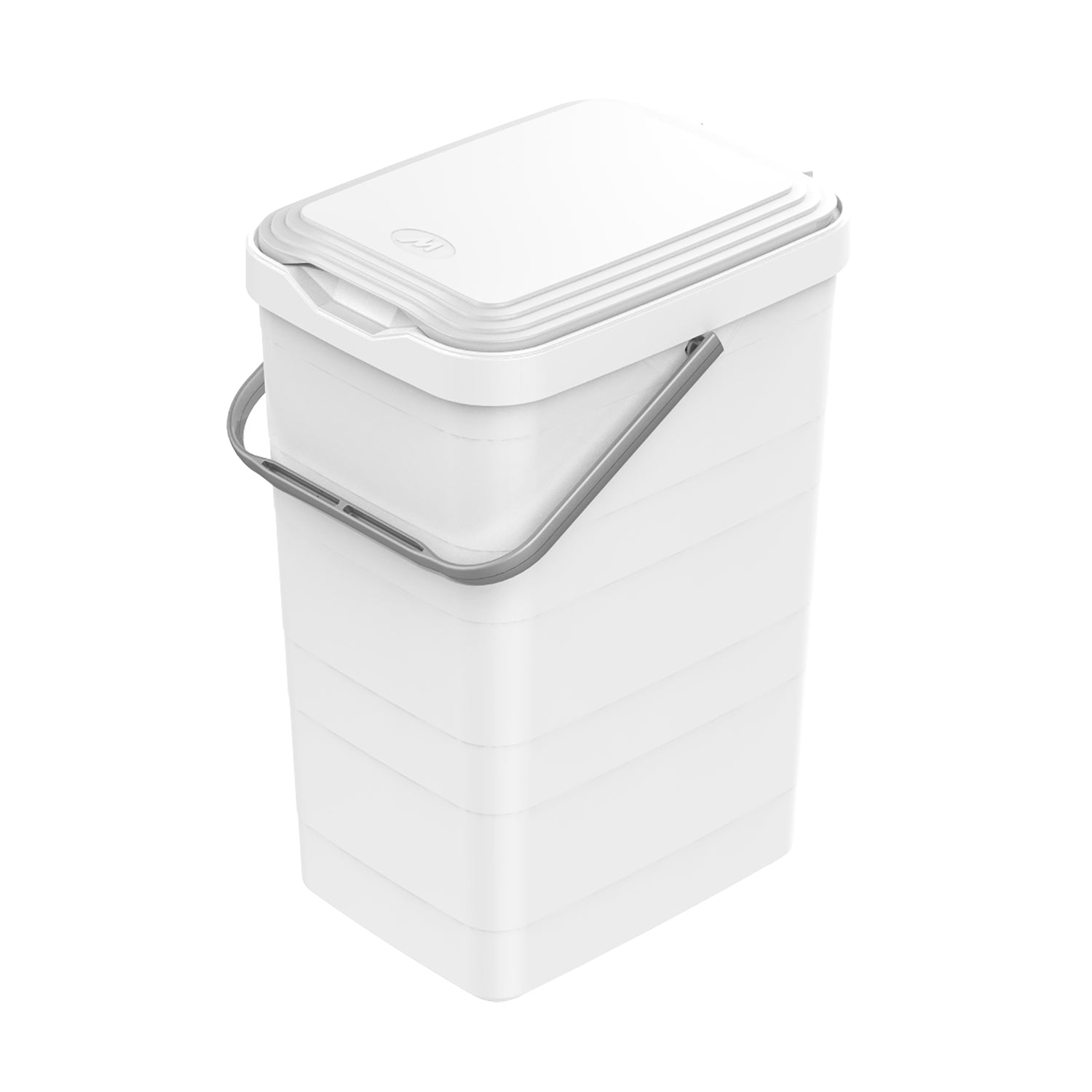 M-HOME - Pattumiera Raccolta Differenziata Wally Bianco 14 Litri - h39x28x22 cm