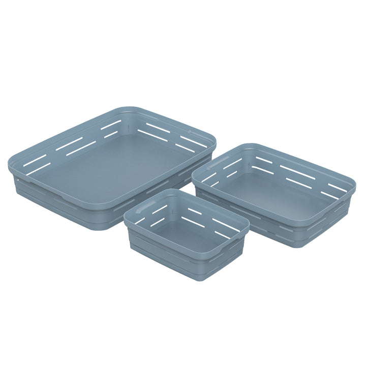 M-HOME - Set 3 Organizer in plastica riciclata Linea Signature